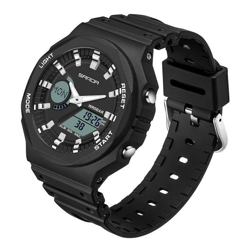 Sanda Sports Waterproof Analog Digital Watch for Men 6016 - Skmeico