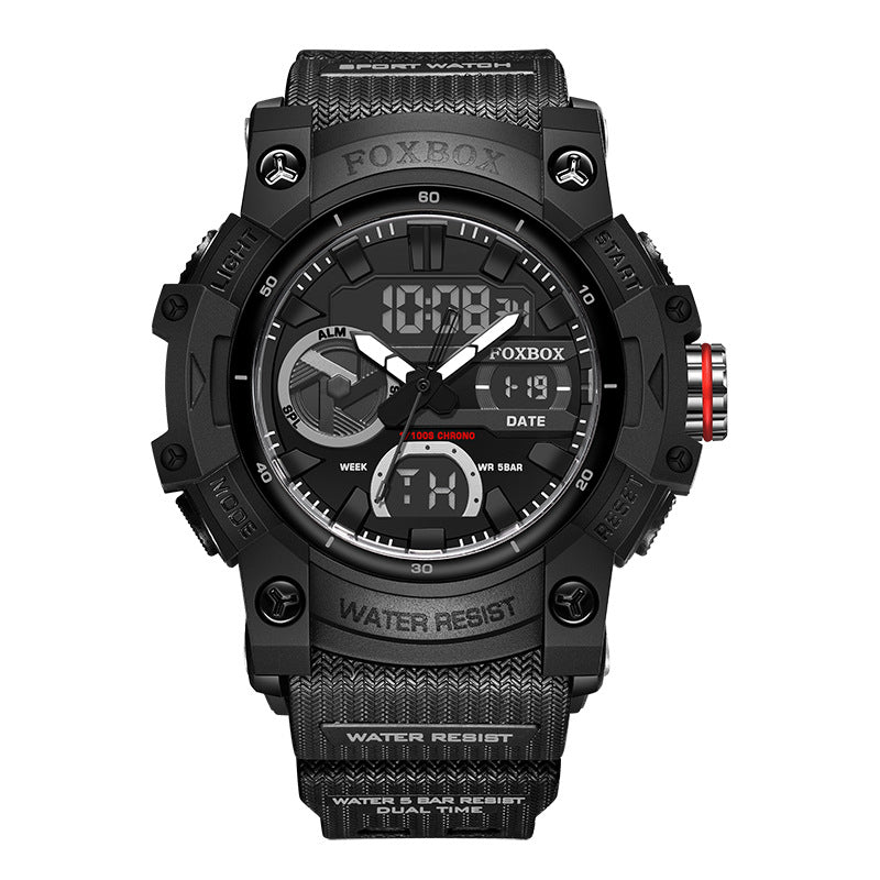 Foxbox Waterproof Luminous Large Dial Double Display Electronic Watch for Men FB0052 - Skmeico