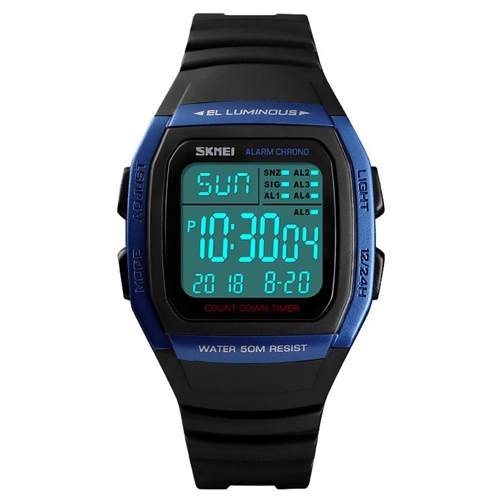 Skmei 1278 Original Square Dial watch Waterproof Alarm Electronic Clock Fashion Wrist Watch Sports Digital Watch For Boy's & Girls Skmei