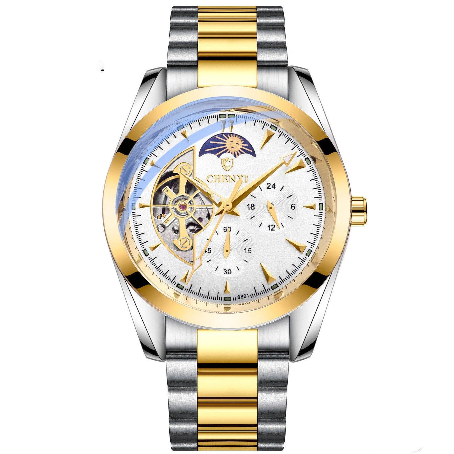 CHENXI Moonphase Automatic Mechanical Watch For Men 8801 - Skmeico