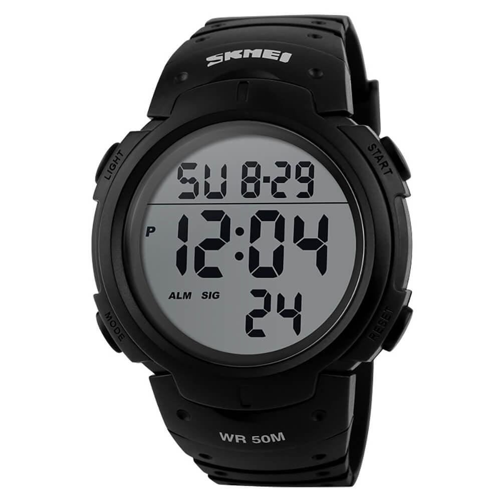 Skmei 1068 Original digital sport watch for men waterproof wristwatch Black