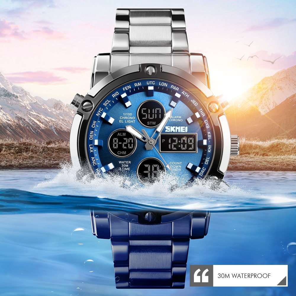 Buy FOSSIL Heritage 14.3 mm Blue Dial Stainless Steel Analog Watch for Men  - ME3230 | Shoppers Stop