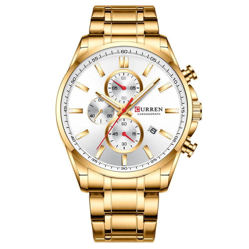 Curren Watch For Men Top Brand Watches Leather Strap Wristwatch Fashion  Chronograph Sport Quartz Clock Male Gift - Quartz Wristwatches - Walmart.com