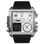 Skmei Square Large Dial Watch 3 time watch for Men 1391 Original - Skmeico