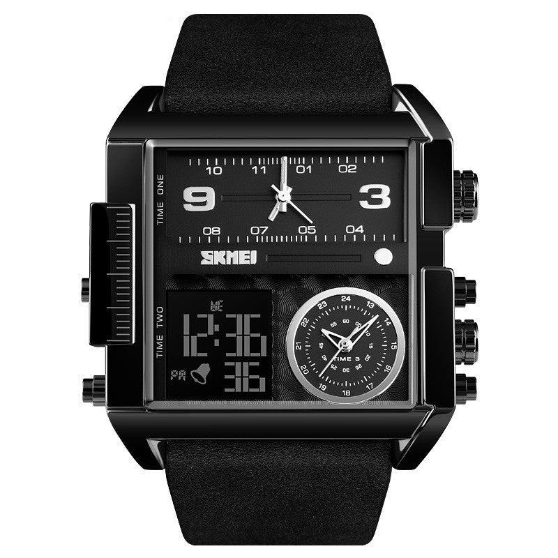 Skmei Square Large Dial Watch 3 time watch for Men 1391 Original