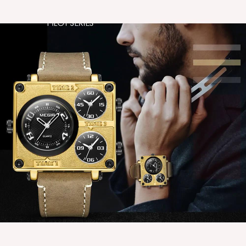 Golden Titan Watch at Rs 2475 in Badaun Industrial Area | ID: 16801450188