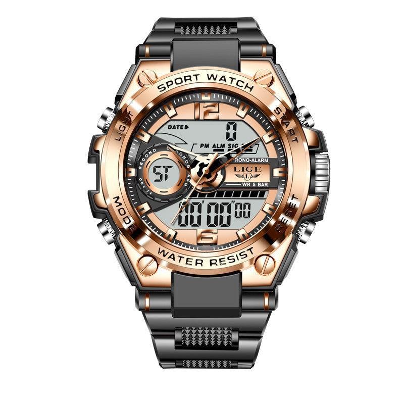 Lige 8922 Analog Digital Quartz Watch Waterproof Watch For Men