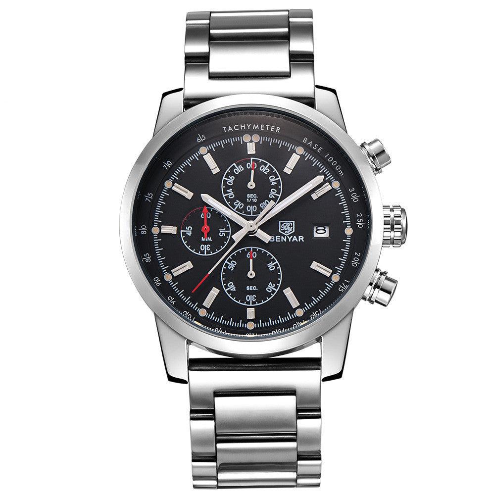 BENYAR Luxury Brand Men's Casual Quartz Watch Silicone Strap Military  Chronog | eBay