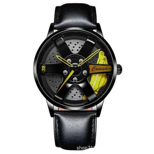 Car Wheel Rim Hub Quartz watch for Men TE37 - Skmeico