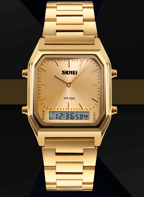 Skmei Analog Digital Classic Steel Watch For Men & Women 1220 Original - Skmeico