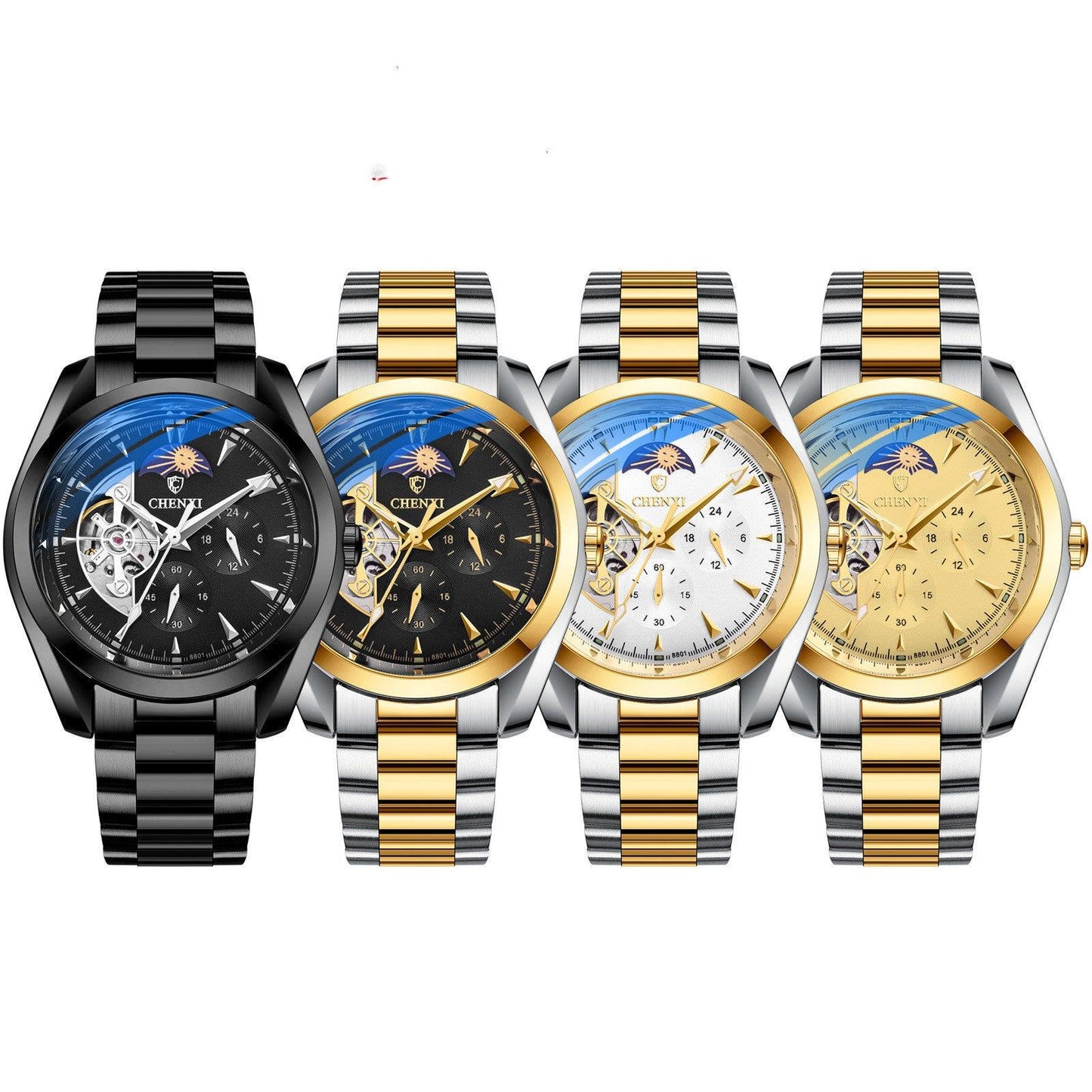 CHENXI Moonphase Automatic Mechanical Watch For Men 8801 - Skmeico