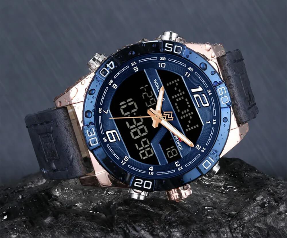 NAVIFORCE Men Watch Top Luxury Brand Man Military Sport Quartz Wrist Watches  Stainless Steel LED Digital Clock Relogio Masculino