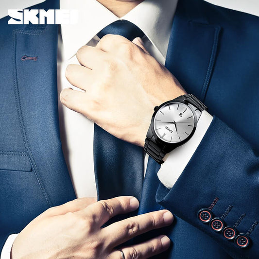 Skmei Quartz Analog Steel Watch For Men 9140 Original - Skmeico