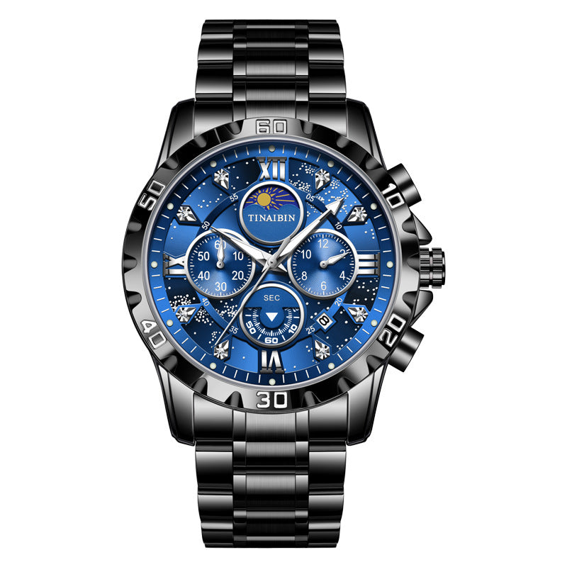 TINAIBIN Multi-functional High-grade Luminous Quartz Watch For Men TIN6626 - Skmeico