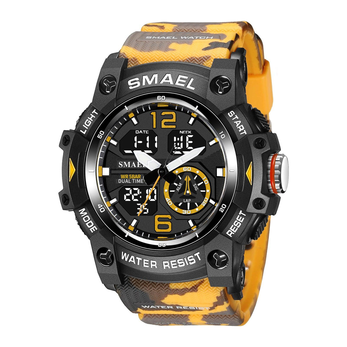 SMAEL Analog Digital Multifunctional Waterproof Watch For Men 8007