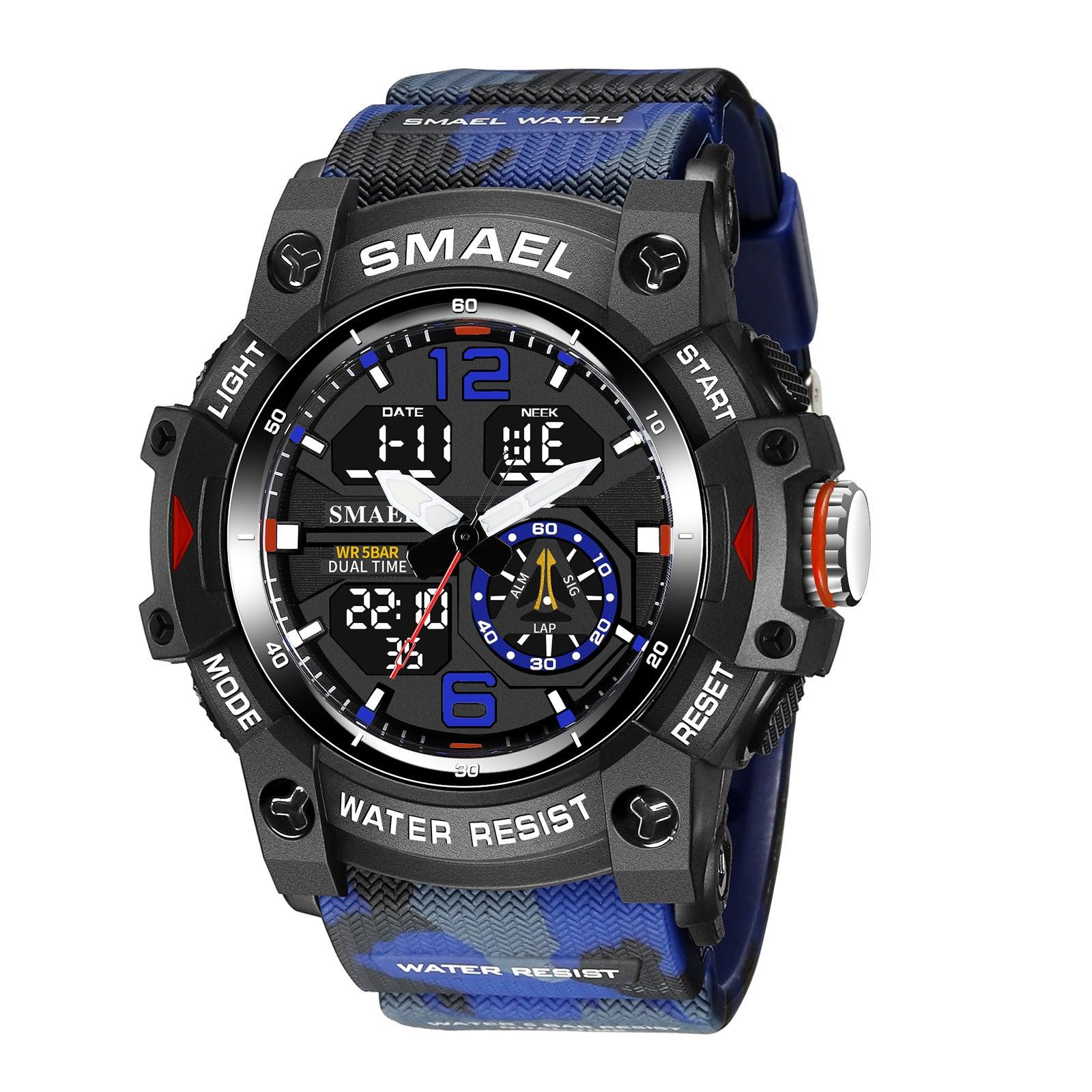 SMAEL 8079 Outdoor Multifunctional Dual Display Dial Waterproof Sports Watch(Black  Gray) | ZA | PMC Jewellery