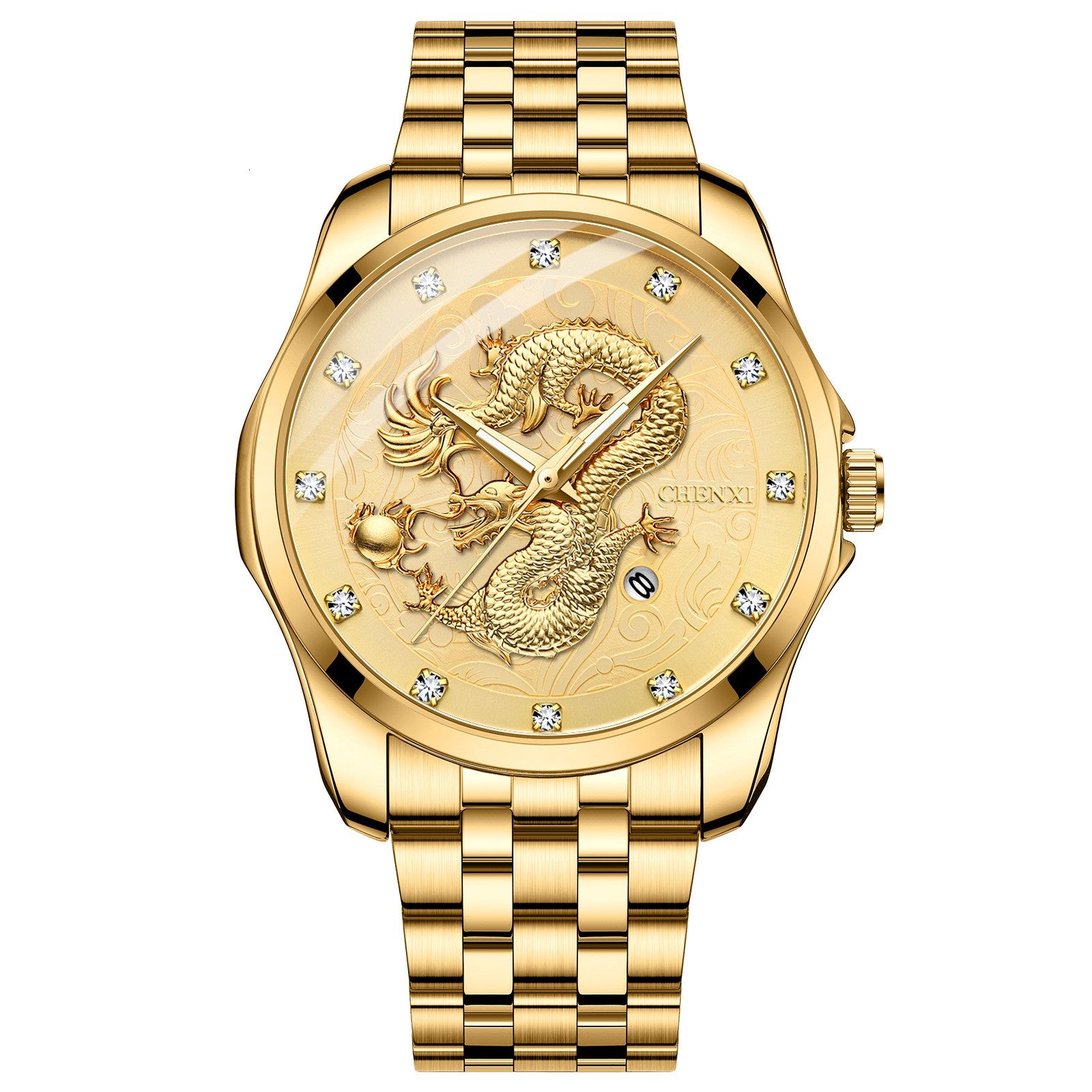 Chenxi Quartz Dragon Watch Steel watch For Men 8220 - Skmeico