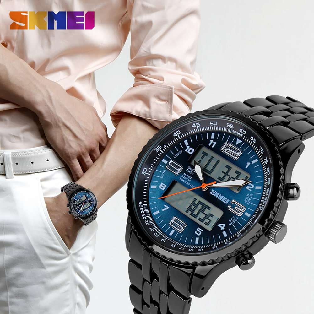 Cheap SKMEI Luxury Men Sports LED Digital Watch Military Wristwatch  Waterproof Calendar Clock Stopwatch | Joom