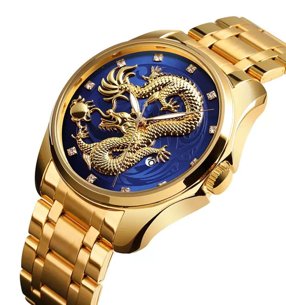 Skmei 9193 Original Luxury watch For Men Quartz Dragon watch Skmei