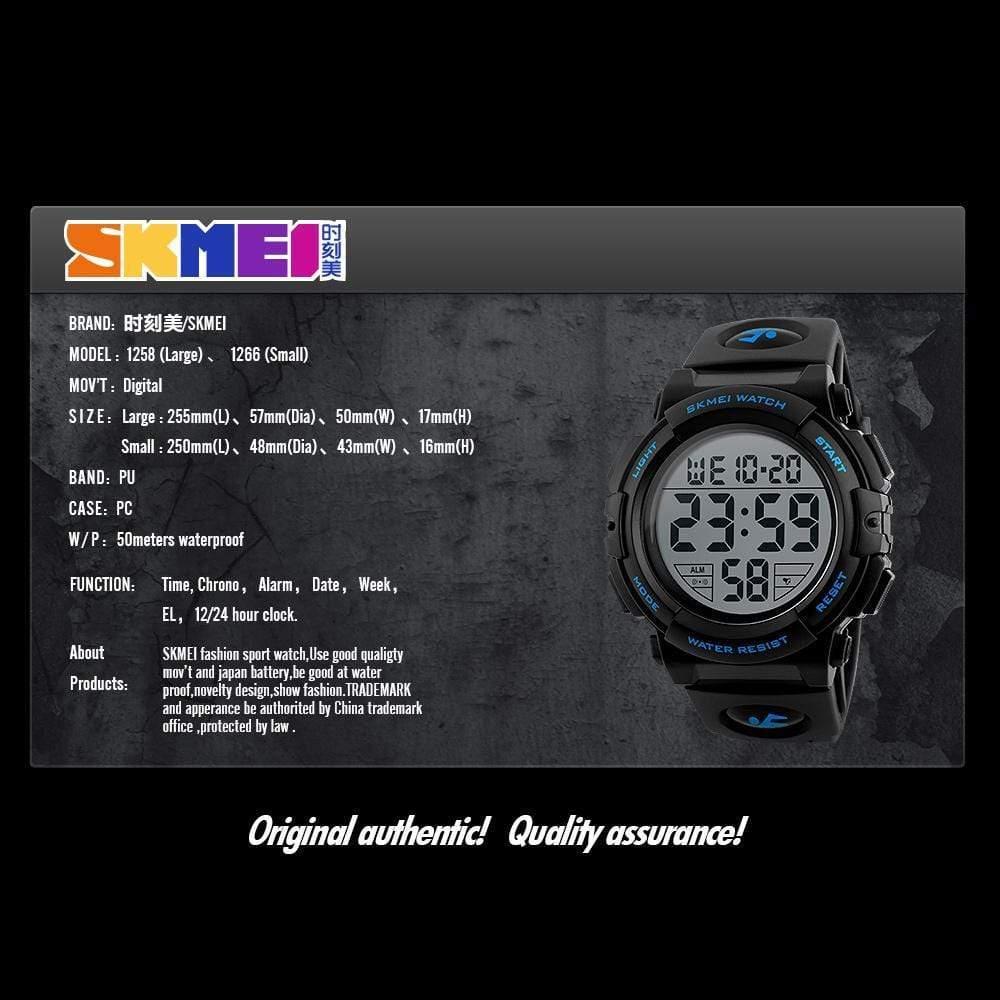 Skmei 1258 Original Digital Waterproof sport watch for Men Skmei